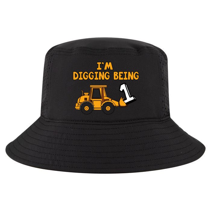 1st Birthday I'm Digging Being One Cool Comfort Performance Bucket Hat