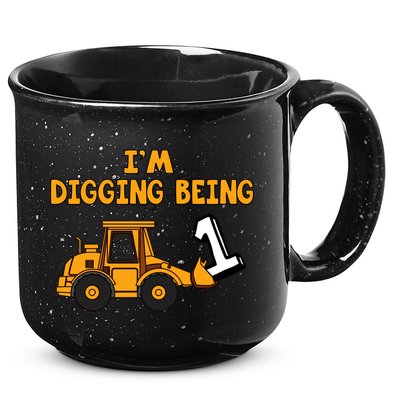1st Birthday I'm Digging Being One 15oz Campfire Ceramic Mug
