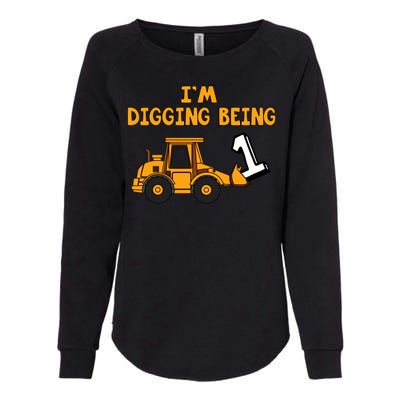 1st Birthday I'm Digging Being One Womens California Wash Sweatshirt