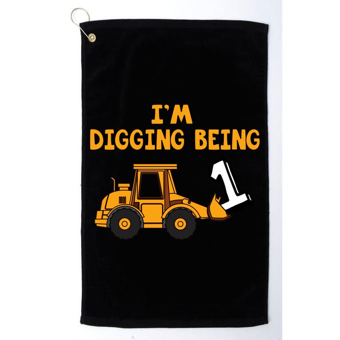 1st Birthday I'm Digging Being One Golf Towel