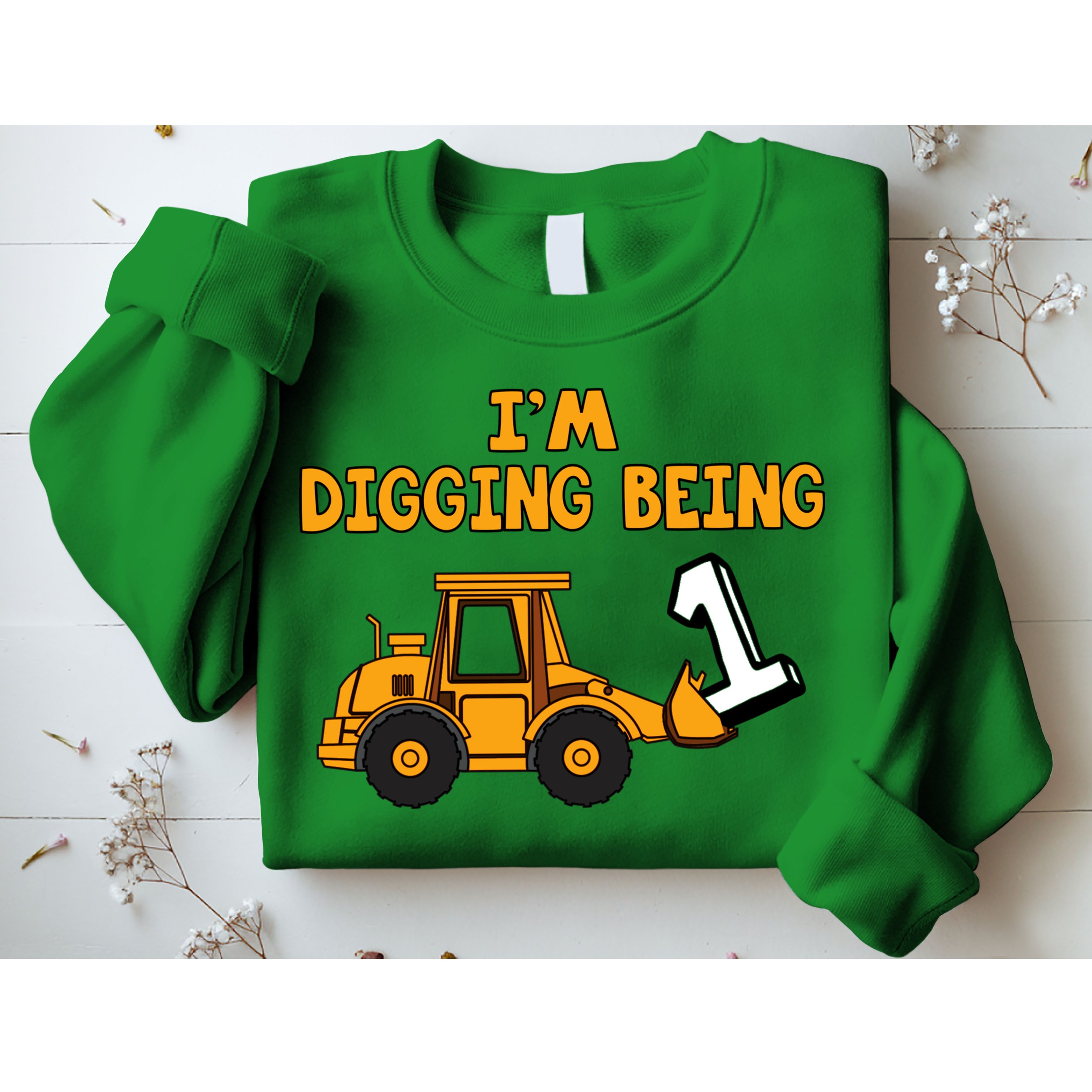 1st Birthday I'm Digging Being One Sweatshirt