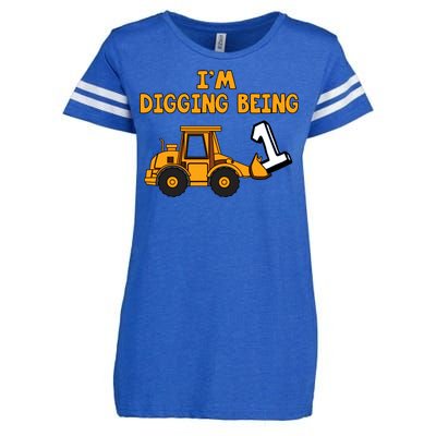 1st Birthday I'm Digging Being One Enza Ladies Jersey Football T-Shirt