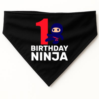 1st Birthday Ninja  USA-Made Doggie Bandana