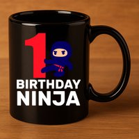 1st Birthday Ninja  11oz C Handle Ceramic Mug