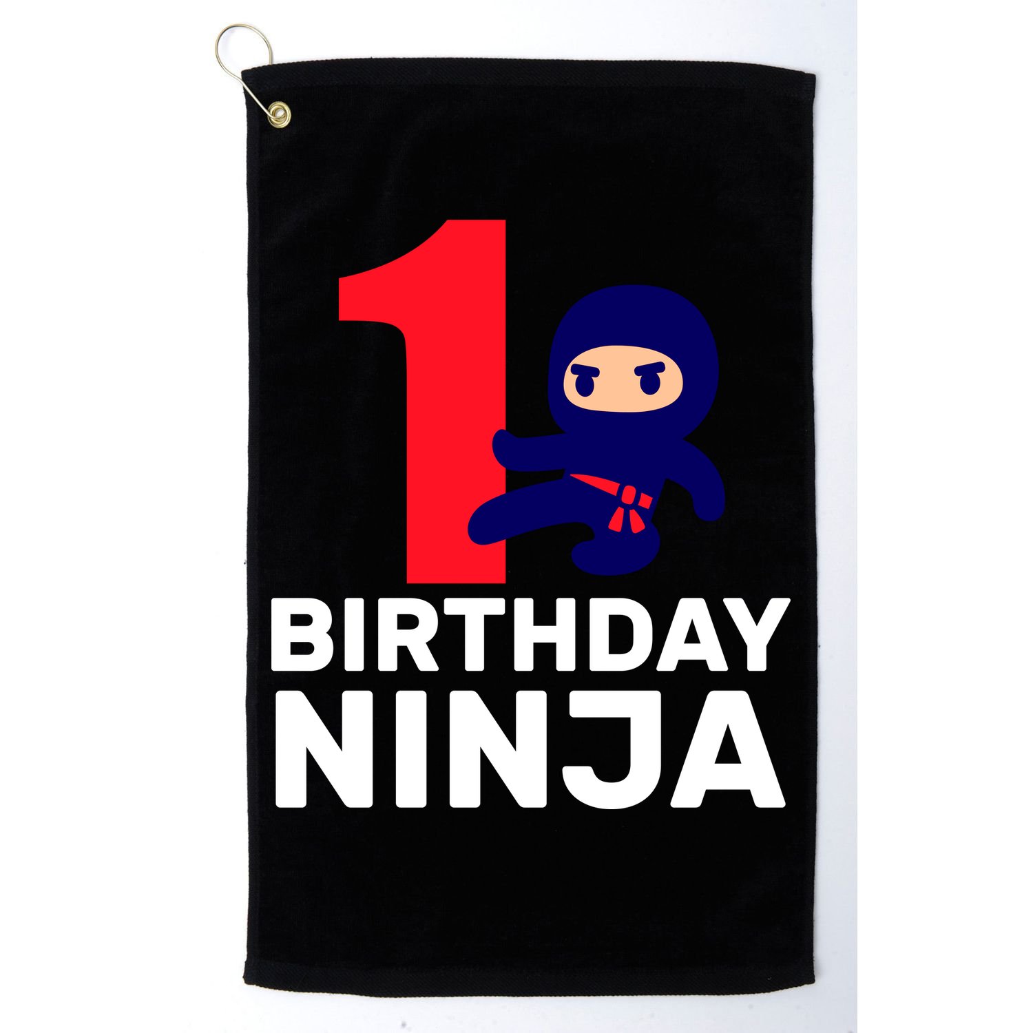 1st Birthday Ninja  Golf Towel