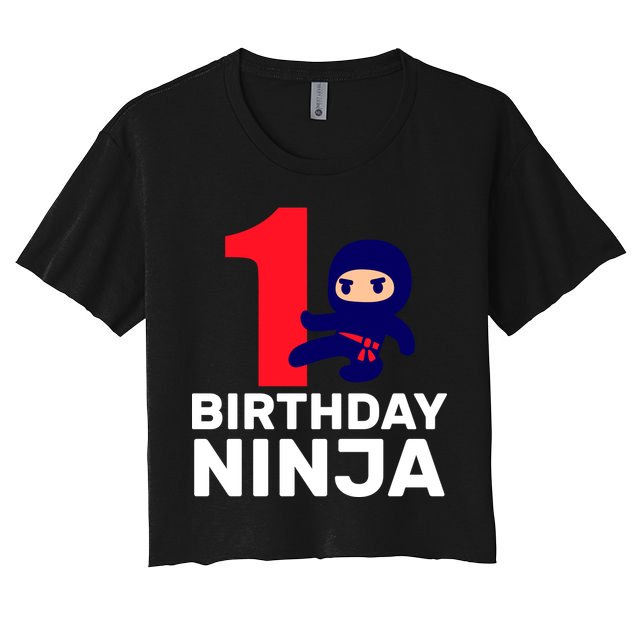1st Birthday Ninja  Crop Top