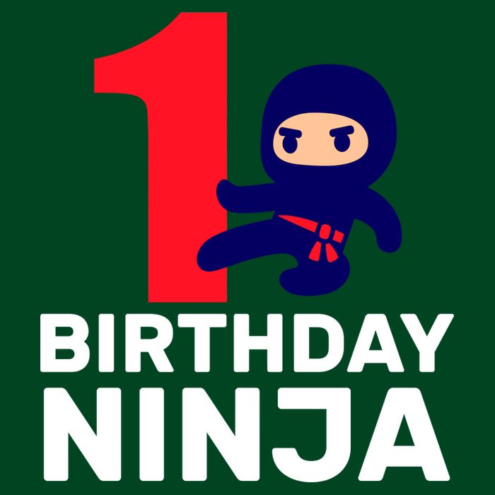 1st Birthday Ninja  Button