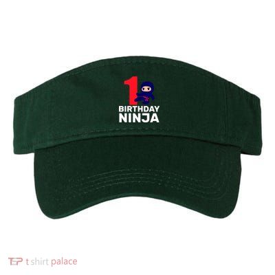 1st Birthday Ninja  Valucap Bio-Washed Visor