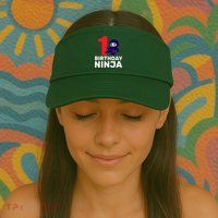 1st Birthday Ninja  Visor