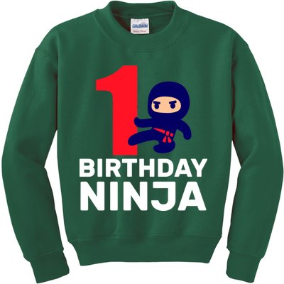 1st Birthday Ninja  Kids Sweatshirt