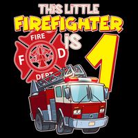 1st Birthday This Little Firefighter Is 1 Cooling Performance Crew T-Shirt