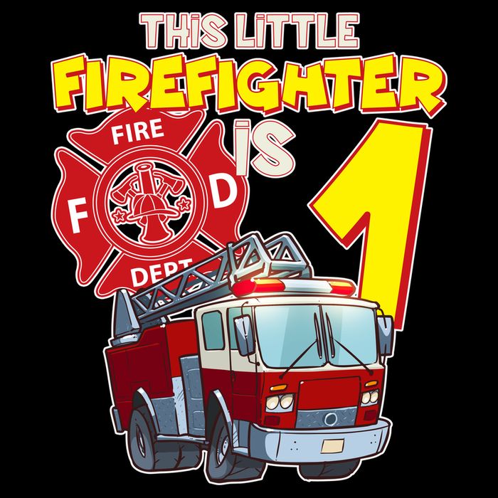 1st Birthday This Little Firefighter Is 1 Cooling Performance Crew T-Shirt