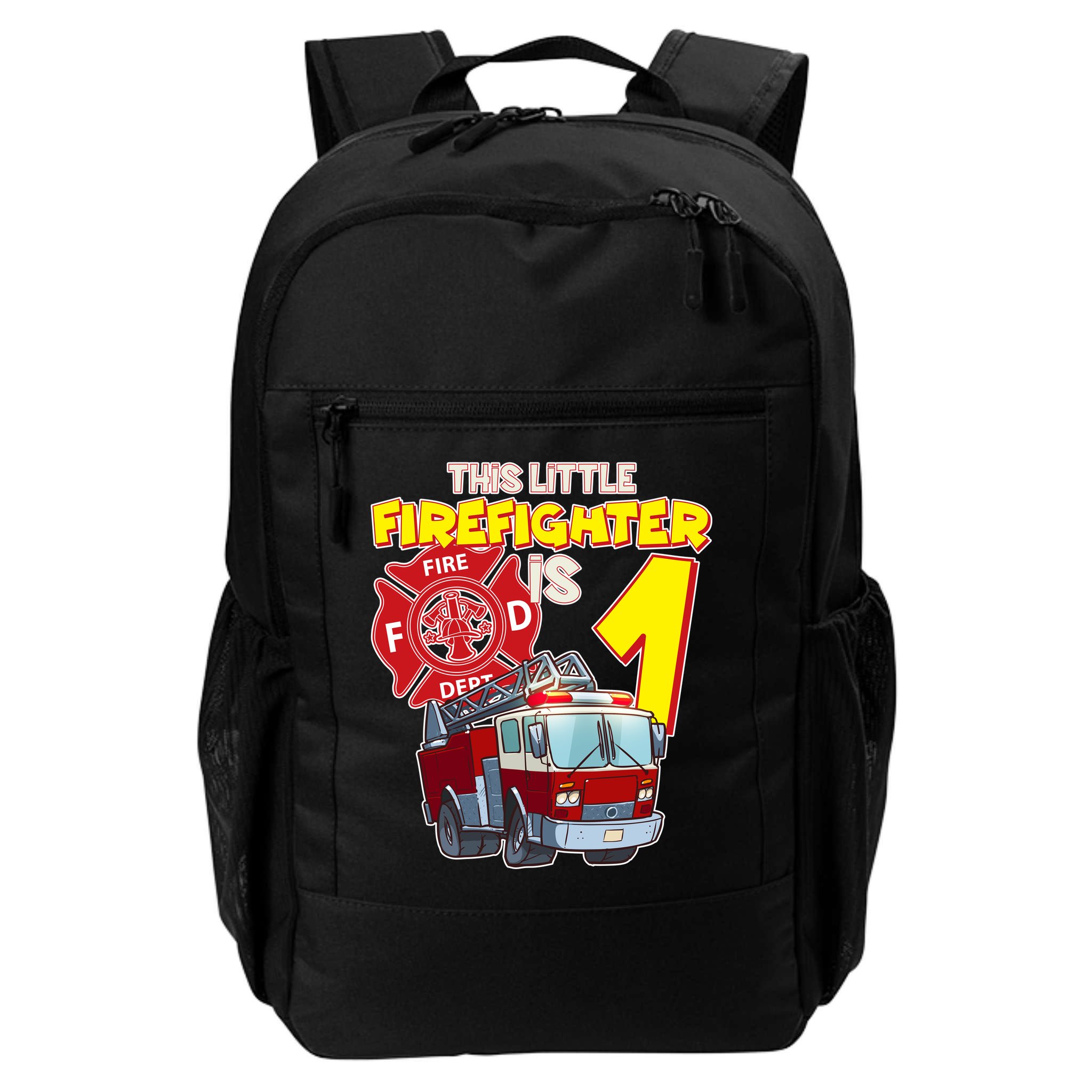 1st Birthday This Little Firefighter Is 1 Backpack
