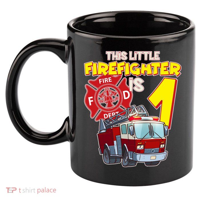 1st Birthday This Little Firefighter Is 1 11oz C Handle Ceramic Mug
