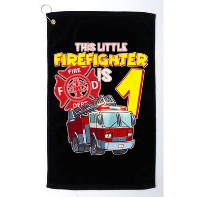 1st Birthday This Little Firefighter Is 1 Golf Towel