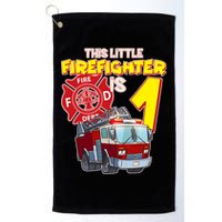 1st Birthday This Little Firefighter Is 1 Golf Towel