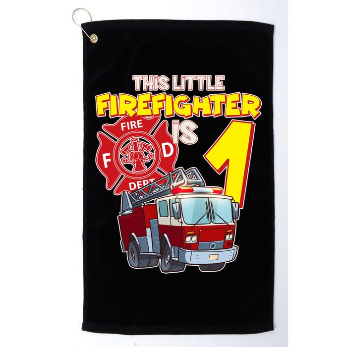 1st Birthday This Little Firefighter Is 1 Golf Towel