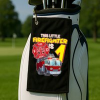 1st Birthday This Little Firefighter Is 1 Golf Towel