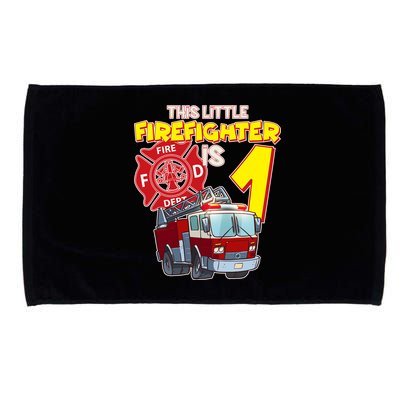 1st Birthday This Little Firefighter Is 1 Microfiber Hand Towel