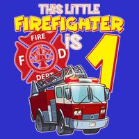 1st Birthday This Little Firefighter Is 1 Baby Bodysuit