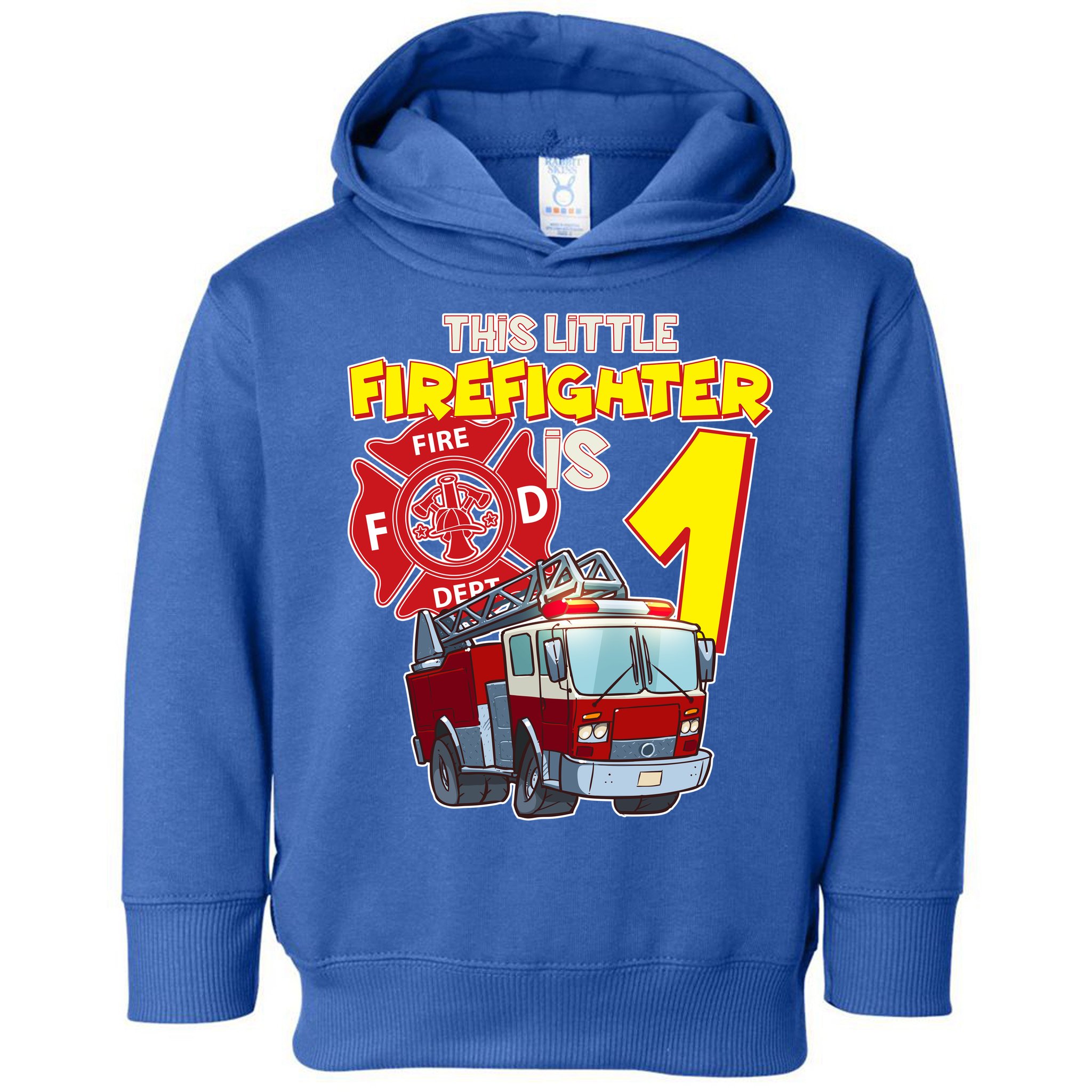 1st Birthday This Little Firefighter Is 1 Toddler Hoodie