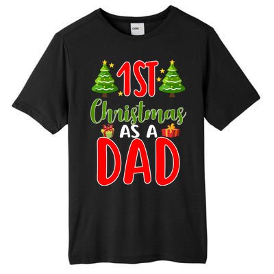 1st Christmas As A Dad Tall Fusion ChromaSoft Performance T-Shirt