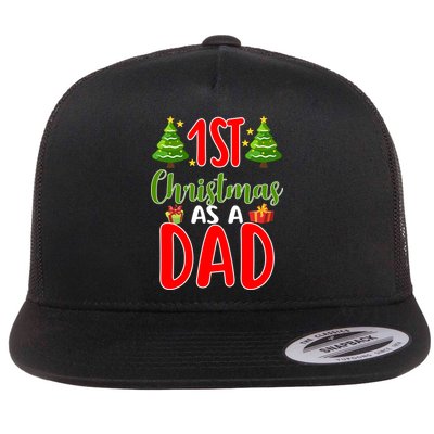 1st Christmas As A Dad Flatbill Hat