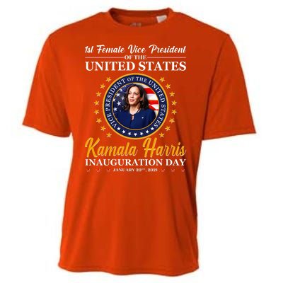 1st First Female Vice President of the United States Kamala Harris Cooling Performance Crew T-Shirt