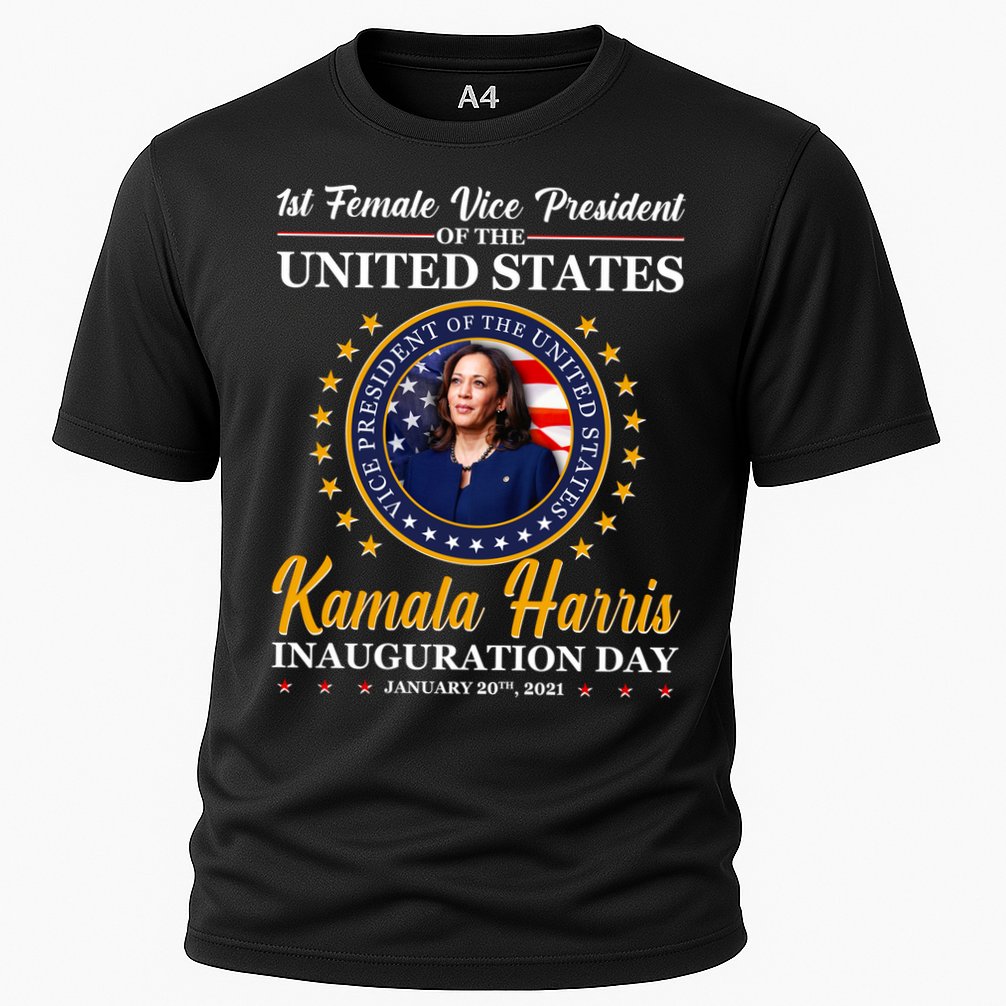 1st First Female Vice President of the United States Kamala Harris Cooling Performance Crew T-Shirt