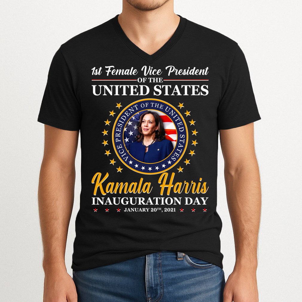 1st First Female Vice President of the United States Kamala Harris V-Neck T-Shirt