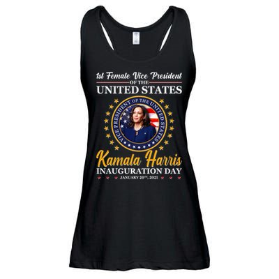 1st First Female Vice President of the United States Kamala Harris Ladies Essential Flowy Tank