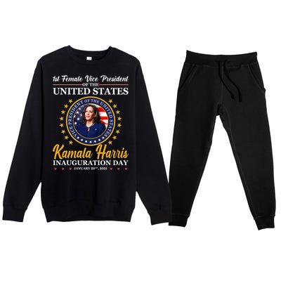 1st First Female Vice President of the United States Kamala Harris Premium Crewneck Sweatsuit Set