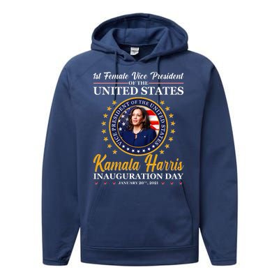 1st First Female Vice President of the United States Kamala Harris Performance Fleece Hoodie