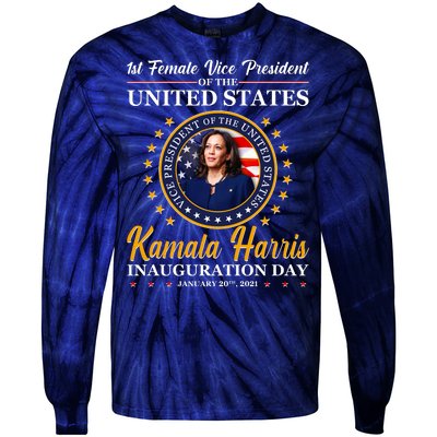 1st First Female Vice President of the United States Kamala Harris Tie-Dye Long Sleeve Shirt