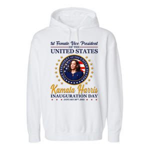 1st First Female Vice President of the United States Kamala Harris Garment-Dyed Fleece Hoodie