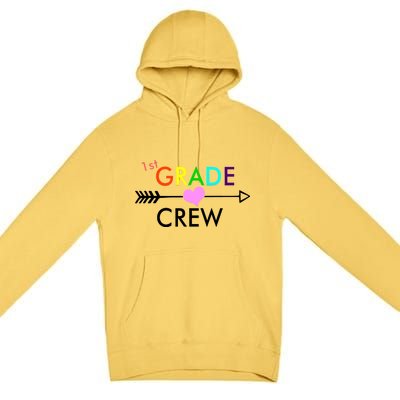 1st Grade Crew Arrow Heart Premium Pullover Hoodie