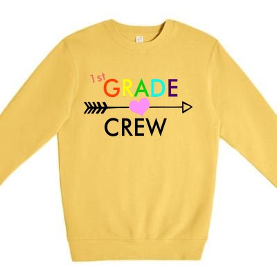 1st Grade Crew Arrow Heart Premium Crewneck Sweatshirt