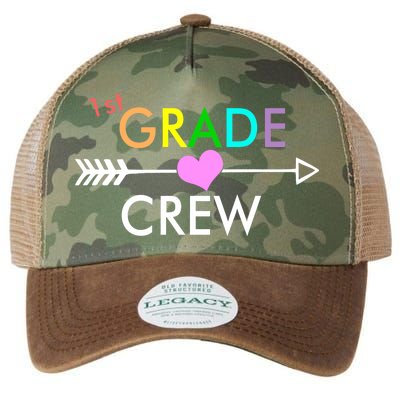 1st Grade Crew Arrow Heart Legacy Tie Dye Trucker Hat