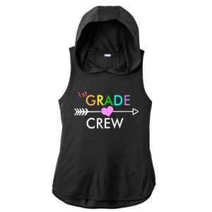 1st Grade Crew Arrow Heart Ladies PosiCharge Tri-Blend Wicking Draft Hoodie Tank