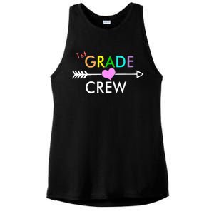 1st Grade Crew Arrow Heart Ladies PosiCharge Tri-Blend Wicking Tank