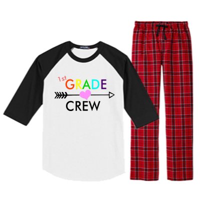 1st Grade Crew Arrow Heart Raglan Sleeve Pajama Set