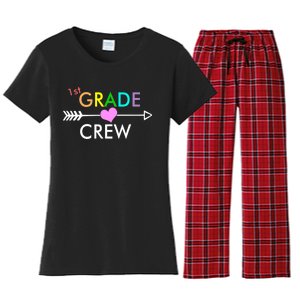 1st Grade Crew Arrow Heart Women's Flannel Pajama Set