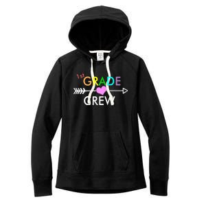 1st Grade Crew Arrow Heart Women's Fleece Hoodie