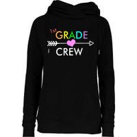 1st Grade Crew Arrow Heart Womens Funnel Neck Pullover Hood