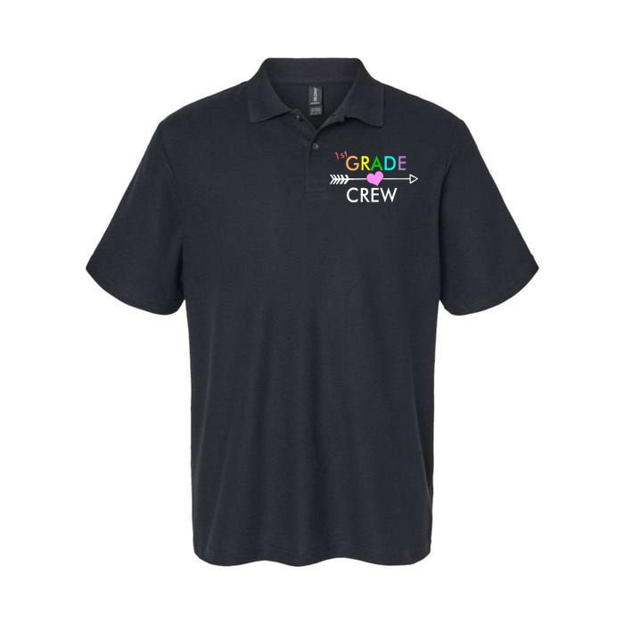 1st Grade Crew Arrow Heart Softstyle Adult Sport Polo