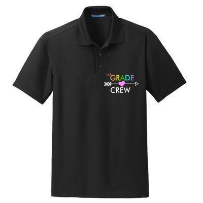 1st Grade Crew Arrow Heart Dry Zone Grid Polo