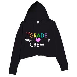 1st Grade Crew Arrow Heart Crop Fleece Hoodie