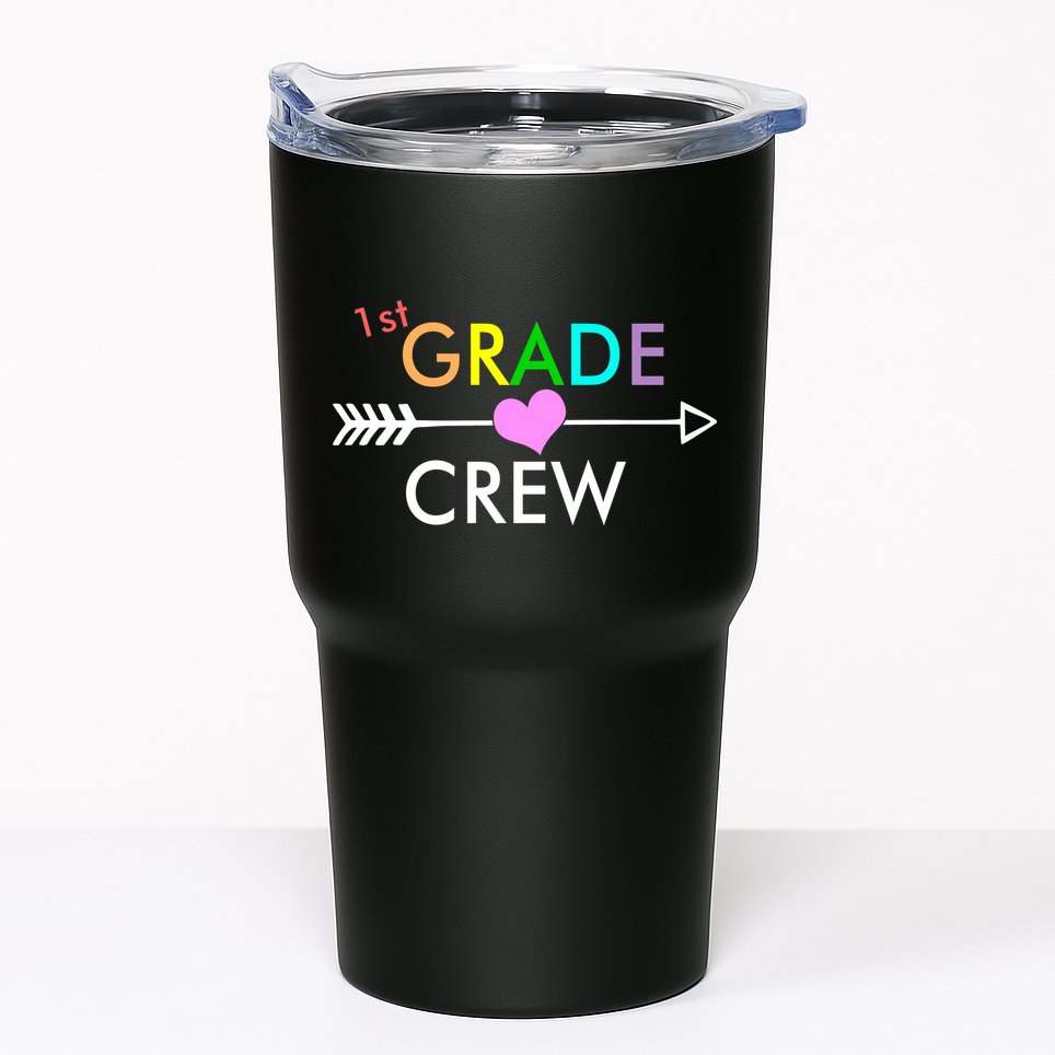 1st Grade Crew Arrow Heart Tumbler