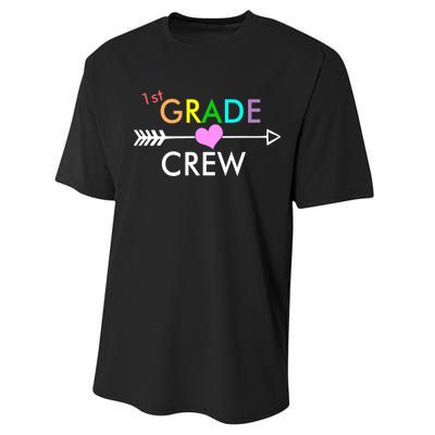 1st Grade Crew Arrow Heart Performance Sprint T-Shirt