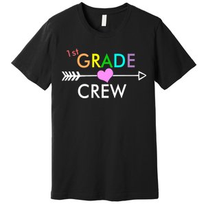 1st Grade Crew Arrow Heart Premium T-Shirt